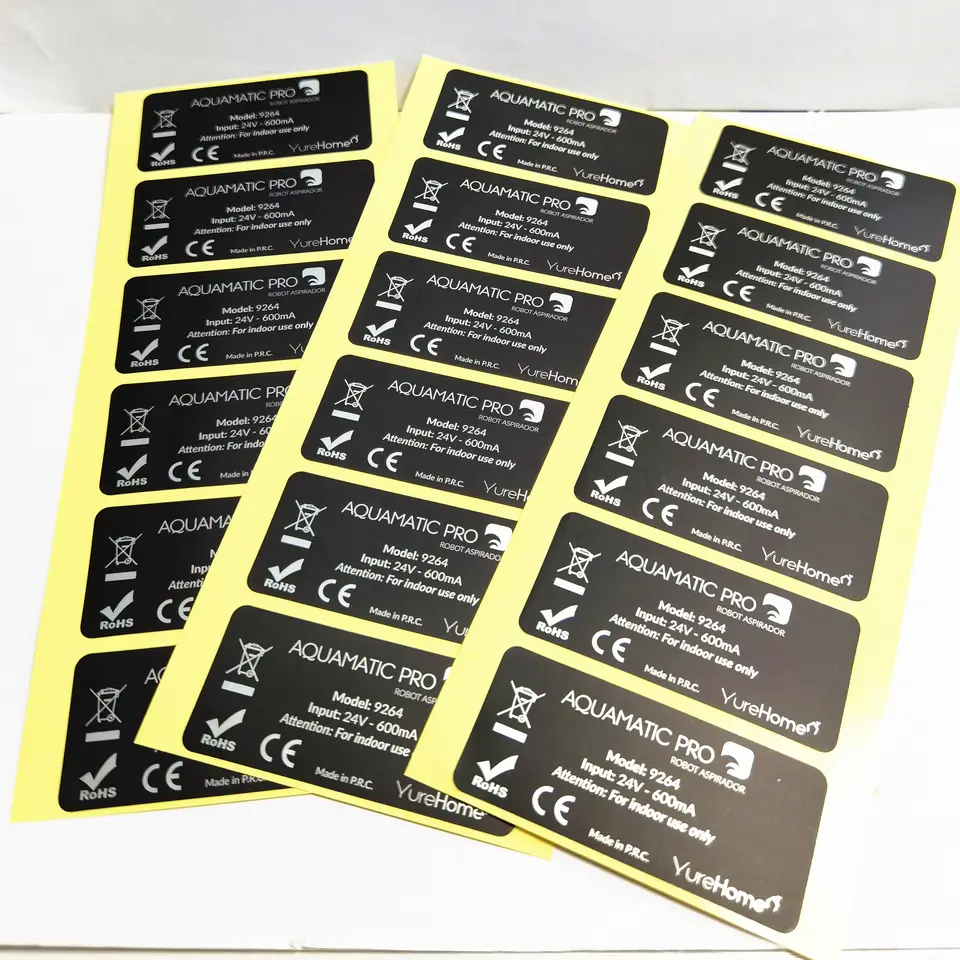 AQUAMATIC PRO CE Electronic Toothbrush Label Stickers Private Label Paper Material Permanent Adhesive Color Printing Shenzhen