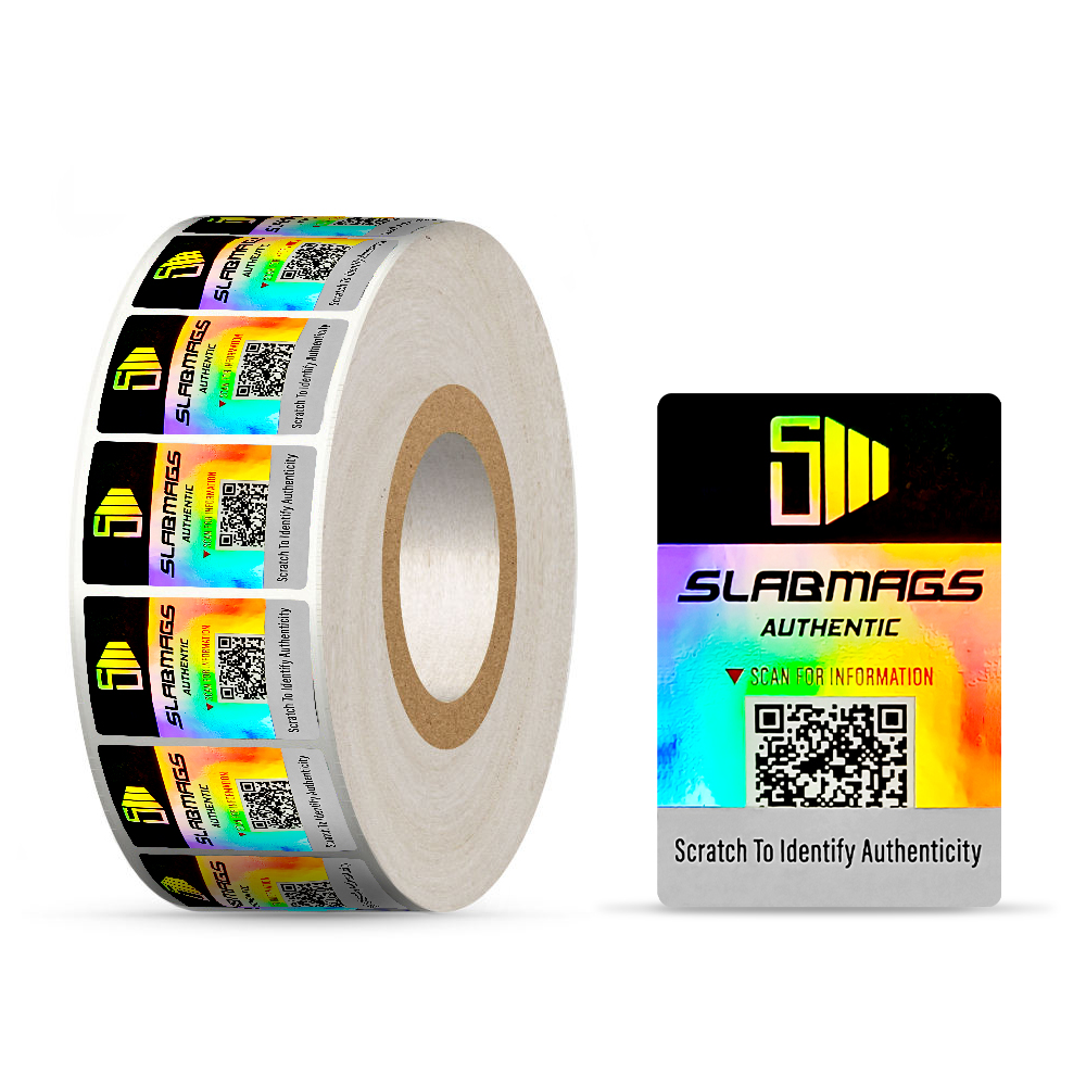 Custom Laser Security Holographic Sticker Roll Scratch off QR Code Serial Number 3d Hologram Label