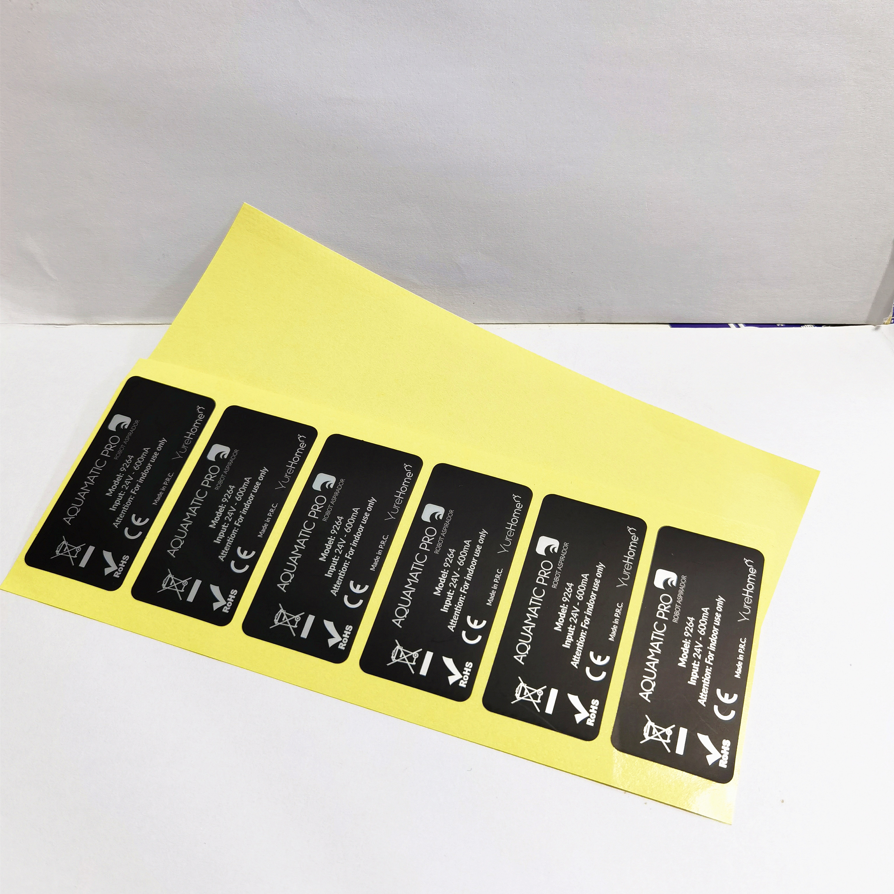 AQUAMATIC PRO CE Electronic Toothbrush Label Stickers Private Label Paper Material Permanent Adhesive Color Printing Shenzhen