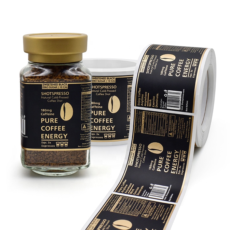 UV Printing Custom Vinyl Waterproof Labels for Hot Sauce and Food Colored Beverage Personalized Brand Label Roll Sticker