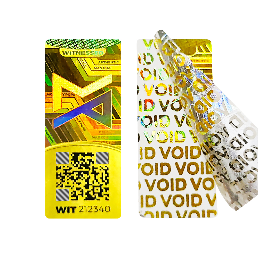 Custom Laser Security Holographic Sticker Roll Scratch off QR Code Serial Number 3d Hologram Label