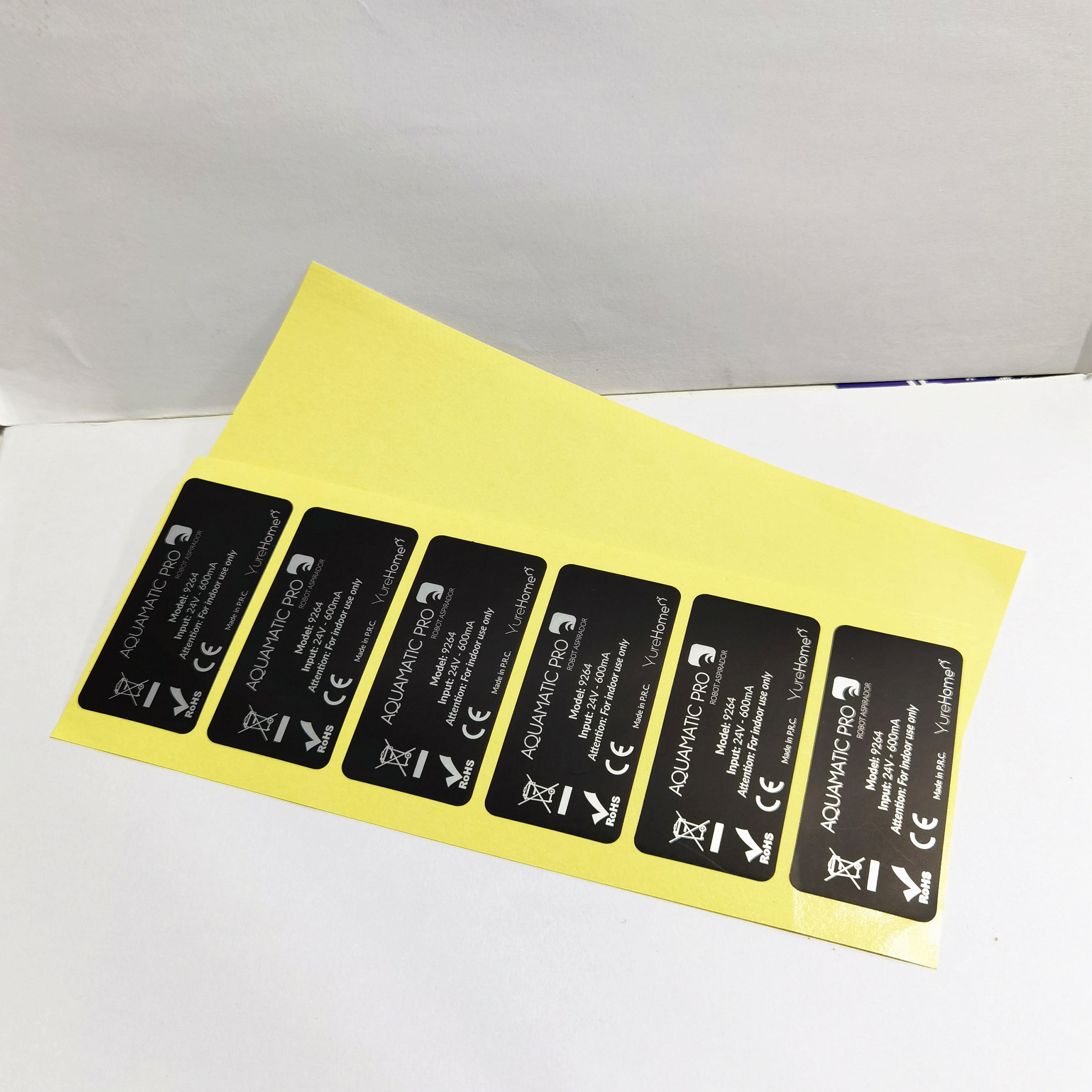 AQUAMATIC PRO CE Electronic Toothbrush Label Stickers Private Label Paper Material Permanent Adhesive Color Printing Shenzhen